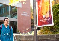 Student on campus